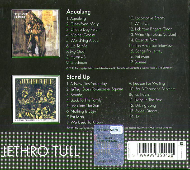 Jethro Tull - Aqualung & Stand Up CD 5099999350420