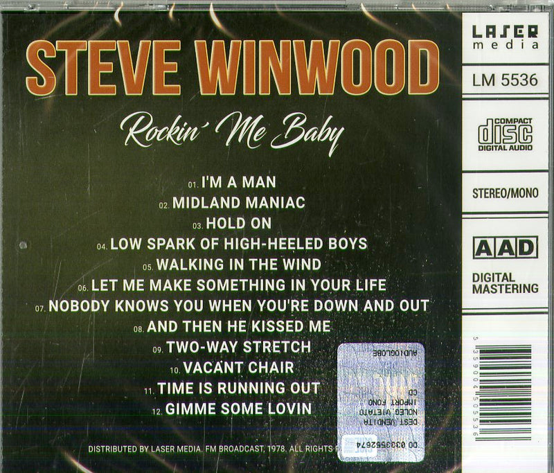 Winwood Steve - Rockin' Me Baby Cd 5359004505536