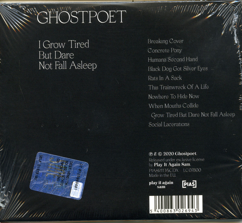 Ghostpoet - I Grow Tired But Dare Not Fall CD 5400863026943