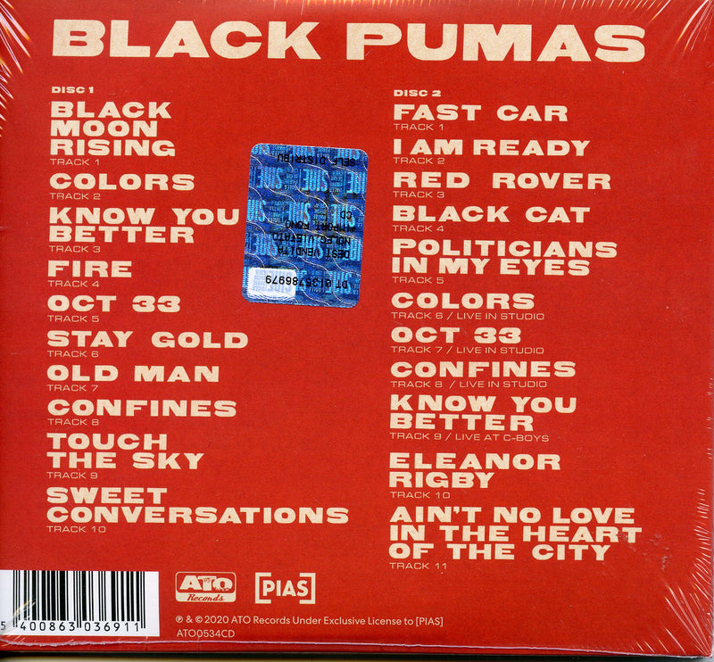 Black Pumas - Black Pumas (Deluxe Edt.) Cd 5400863036911