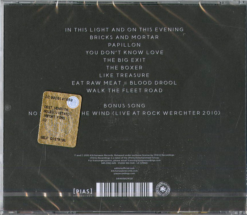 Editors - In This Light And On This Cd 5414939074721