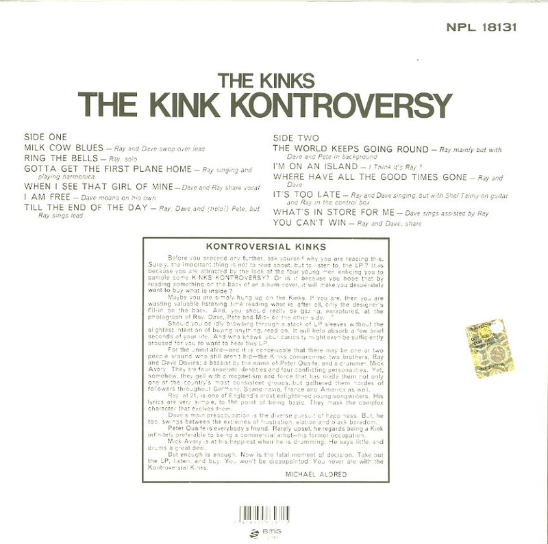 Kinks The - The Kink Kontroversy (140 Gr) Vinile LP - Vinyl record 5414939639715