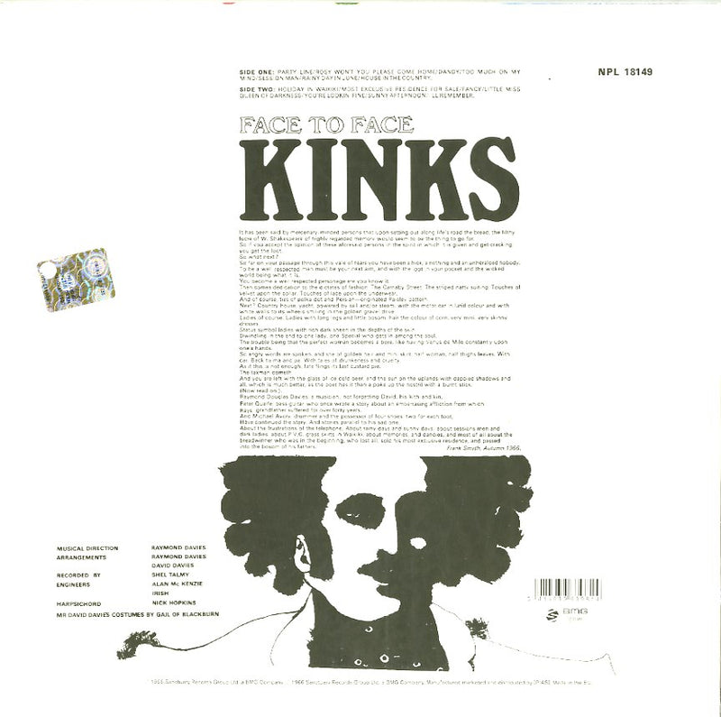 Kinks The - Face To Face (140Gr) Vinile LP - Vinyl record 5414939639814