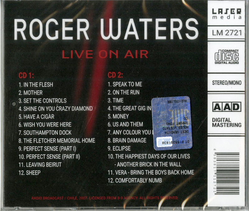 Waters Roger - Live On Air Cd 6583817112721