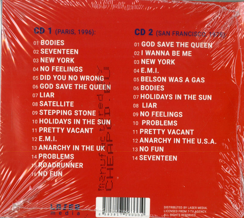Sex Pistols - Live On Air Paris 1996 & San Francisco 1978 Cd 6583817163334