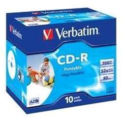 VERBATIM CD-R 700MB 52X INKJET PRINTABLE 10PZ