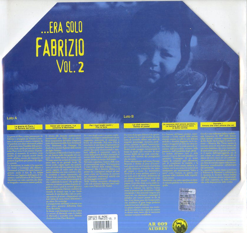 De Andre Fabrizio - ...Era Solo Fabrizio Vol.2 Lp 8000000064097