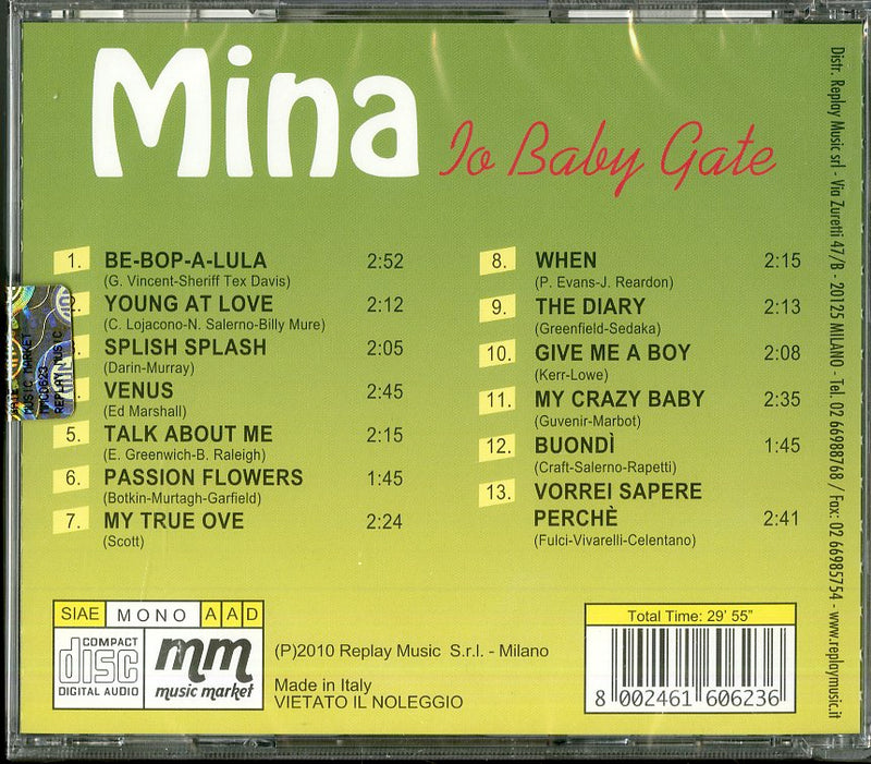 Mina - Io Baby Gate Cd 8002461606236