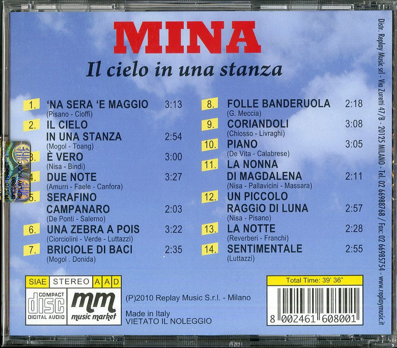 Mina - Il Cielo In Una Stanza Cd 8002461608001