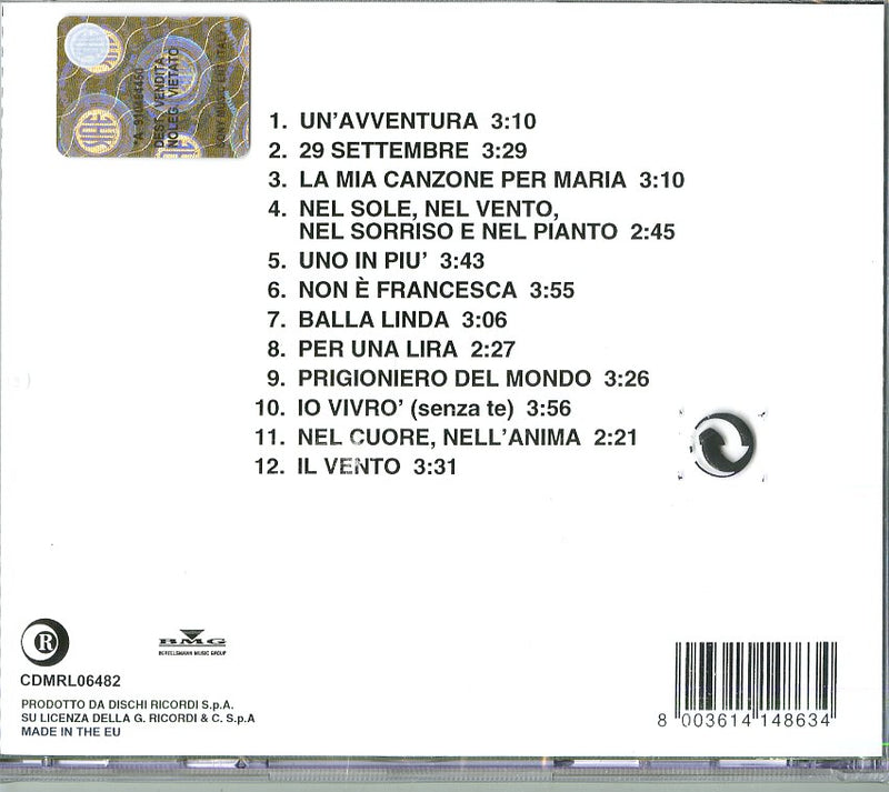 Battisti Lucio - Lucio Battisti CD 8003614148634