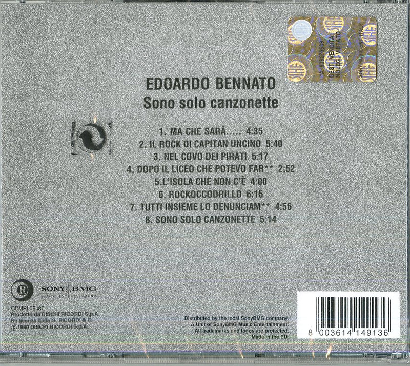 Bennato Edoardo - Sono Solo Canzonette Cd 8003614149136