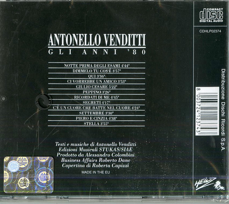 Venditti Antonello - Gli Anni 80 Cd 8003724123743