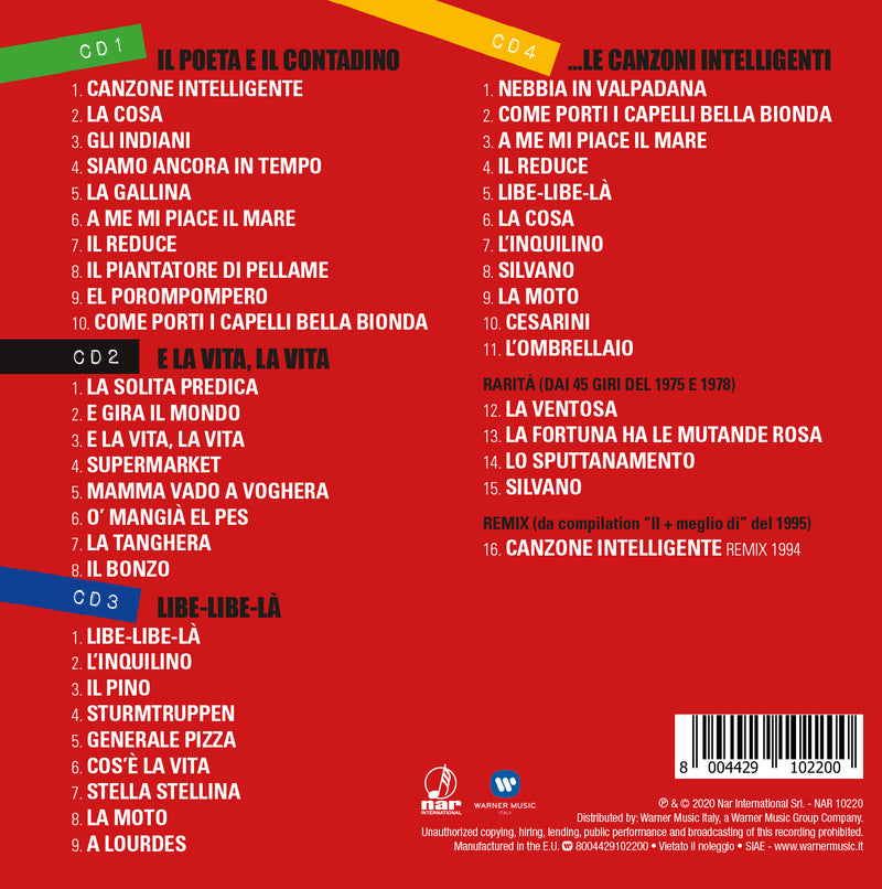 Cochi E Renato - E La Vita L'Ãˆ Bela (Box 4 Cd Remasrered Edt. 2020) Cd 8004429102200