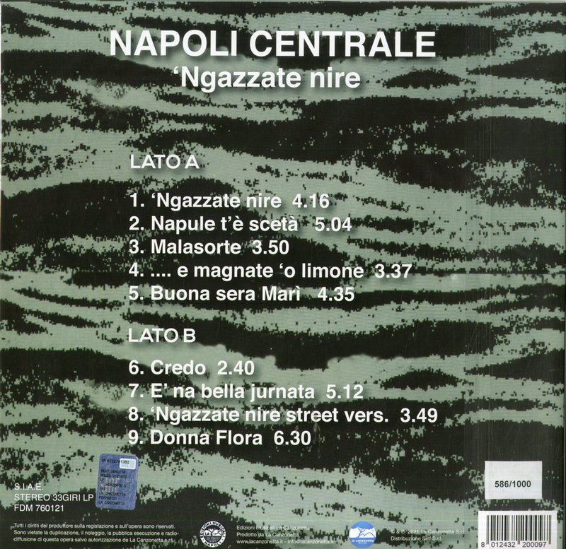 Napoli Centrale - Ngazzate Nire (Vinile Numerato Limited Edt.) Lp 8012432200097