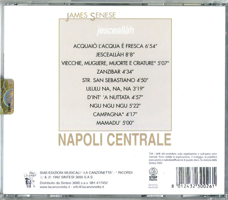 Napoli Centrale - Jesceallah Cd 8012432300261