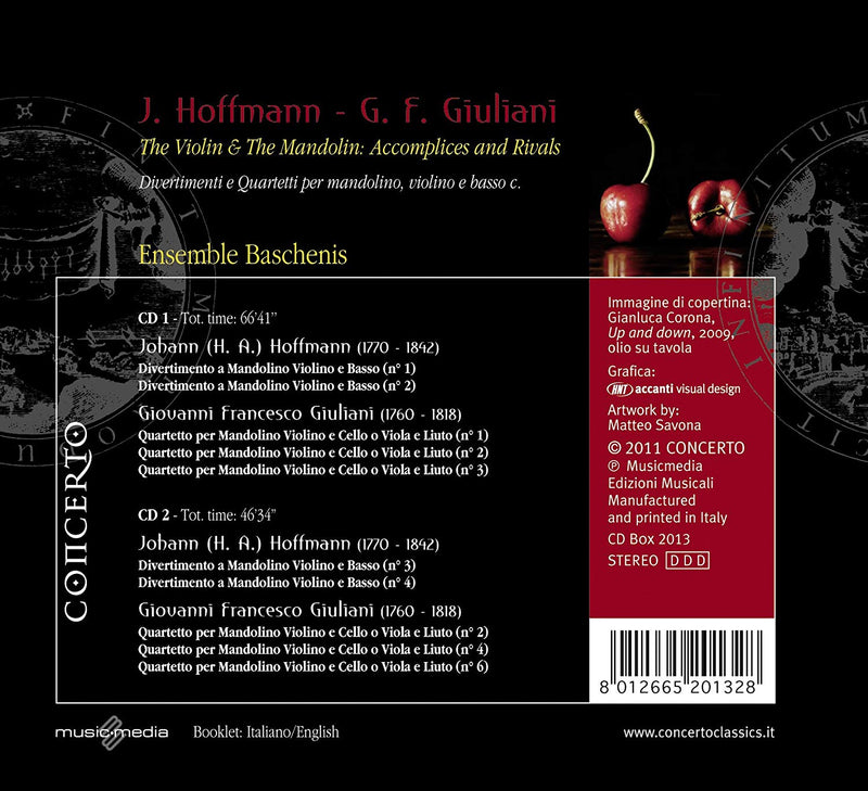 Hoffmann Johann - Violino E Mandolino - Complici E Rivali, Vol.3 (The Violin & The Mandolin... Cd 8012665201328