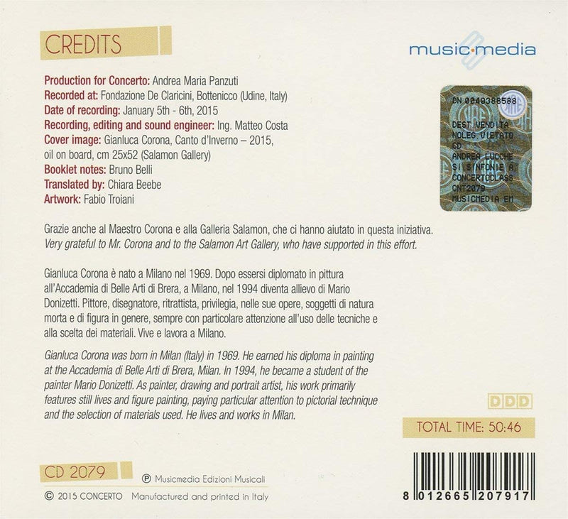 Orchestra Da Camera Ferruccio Busoni, Massimo Belli( Direttore) - Sinfonie Avanti L'Opera Cd 8012665207917