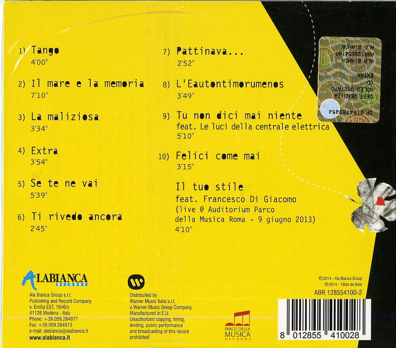 Tetes De Bois - Extra Cd 8012855410028