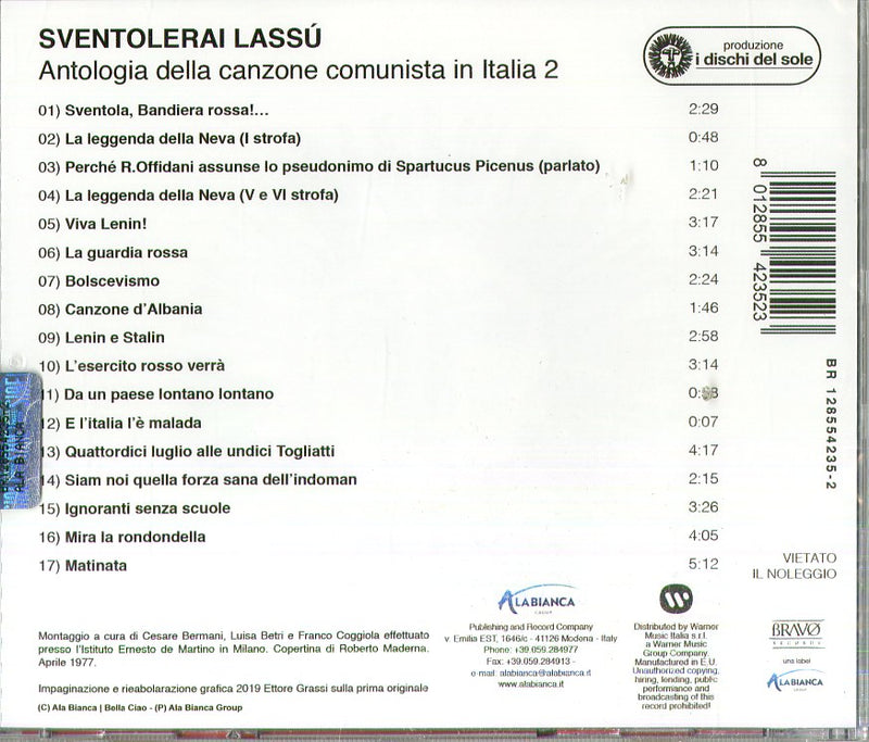 Compilation - Sventolerai LassÃ¹ (Ri-Masterizzato) Cd 8012855423523