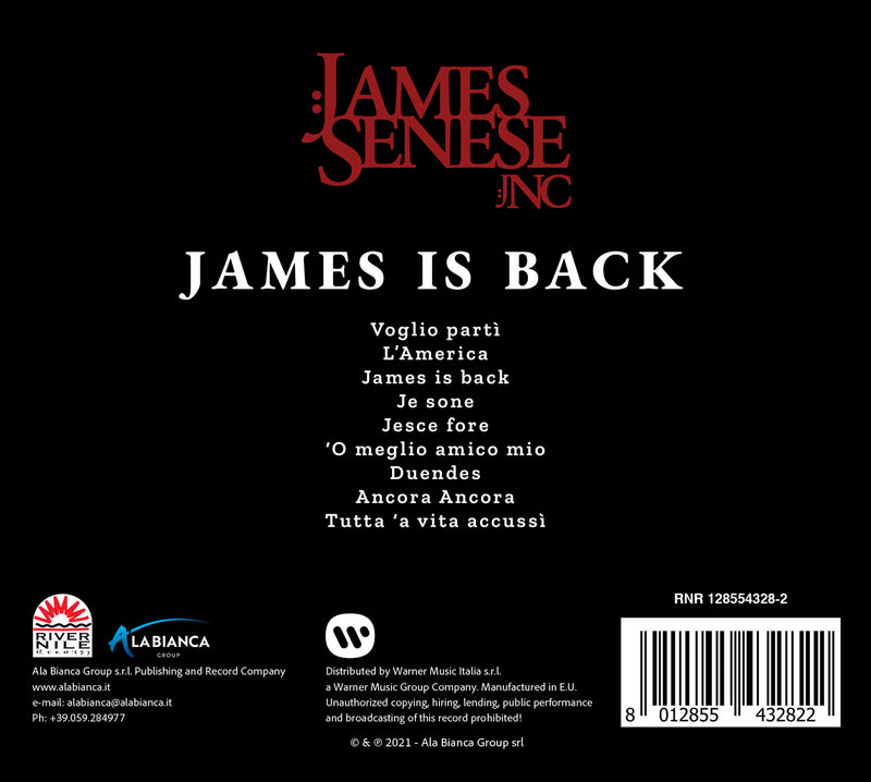 Senese James - Jnc - James Is Back Cd 8012855432822