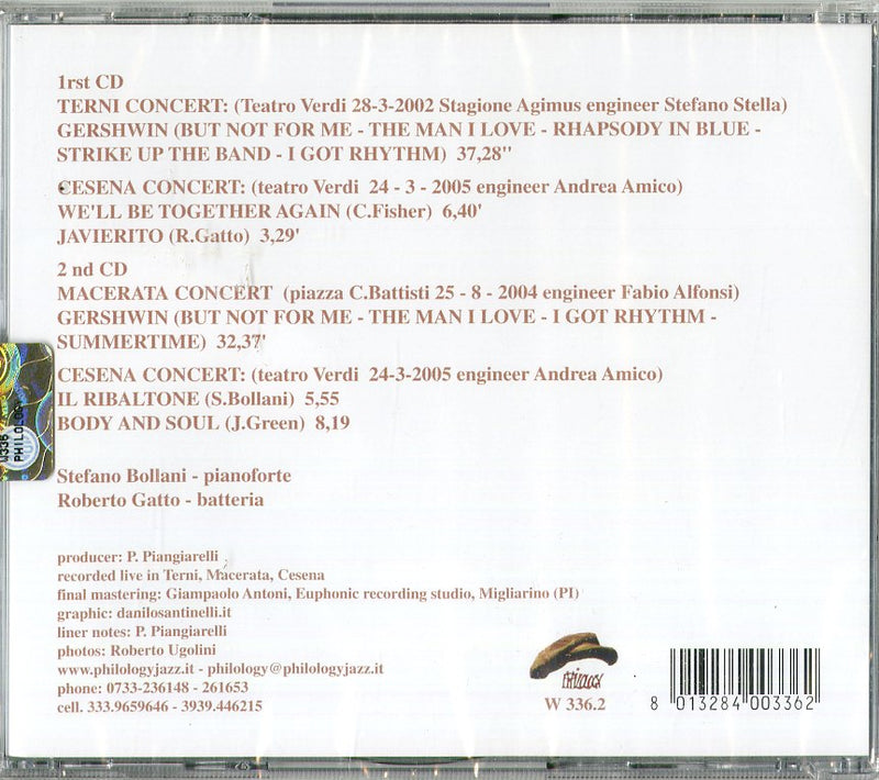 Bollani Stefano, Gatto Roberto - Gershwin And More...Live! Cd 8013284003362