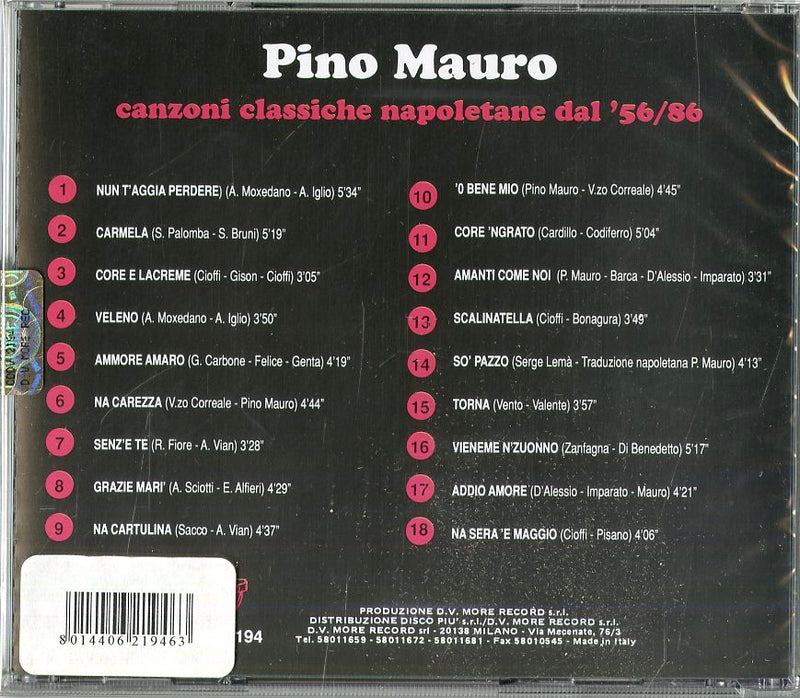 Mauro Pino - Canzoni Classiche Napoletane 1956-1986 Cd 8014406219463