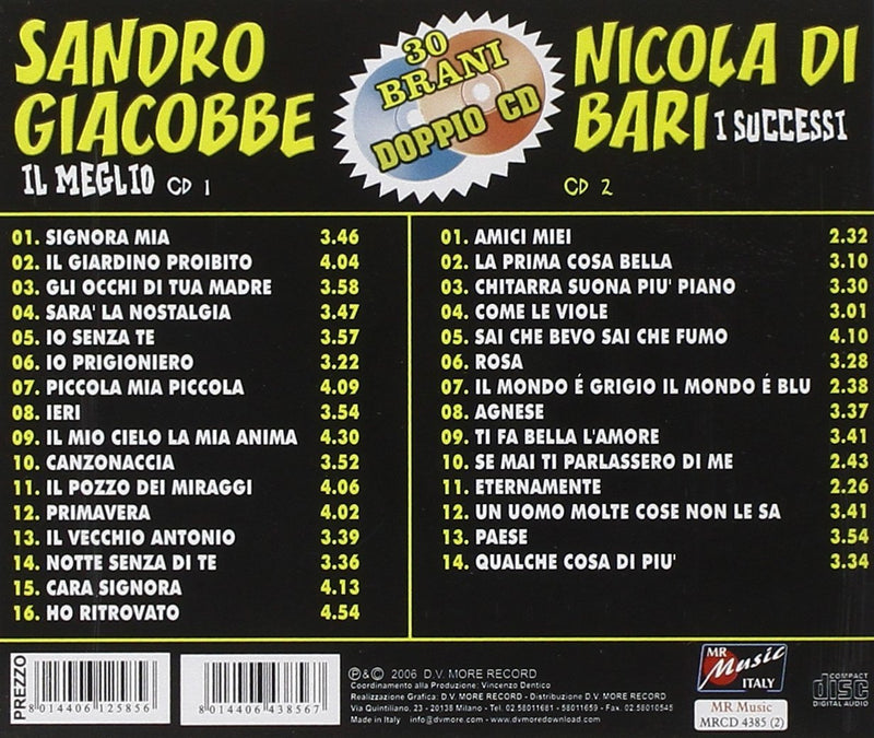 Giacobbe Sandro, Di Bari Nicola - Il Meglio CD 8014406438567