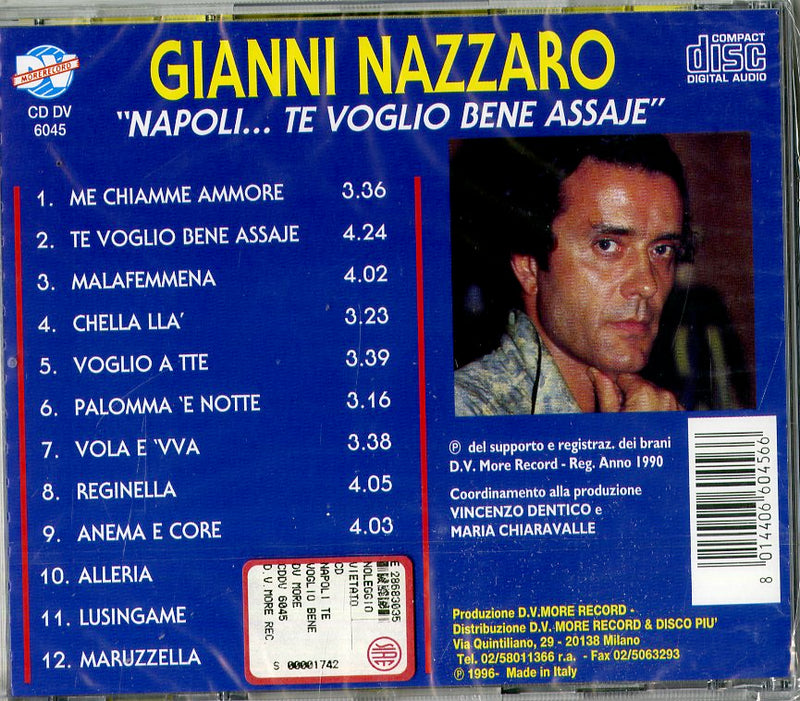 Nazzaro Gianni - Napoli ..Te Voglio Bene Assaje' Cd 8014406604566