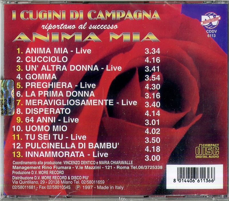 Cugini Di Campagna I - Anima Mia Cd 8014406611366