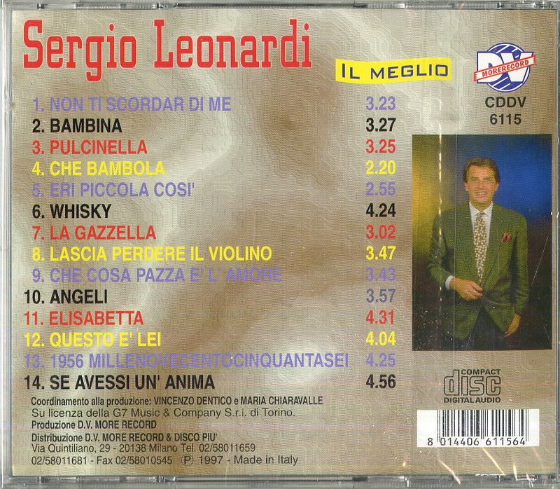 Leonardi Sergio - Il Meglio Cd 8014406611564