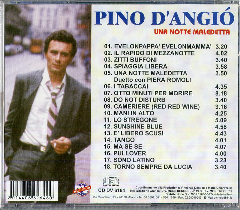 D'Angio' Pino - Una Notte Maledetta Cd 8014406616460