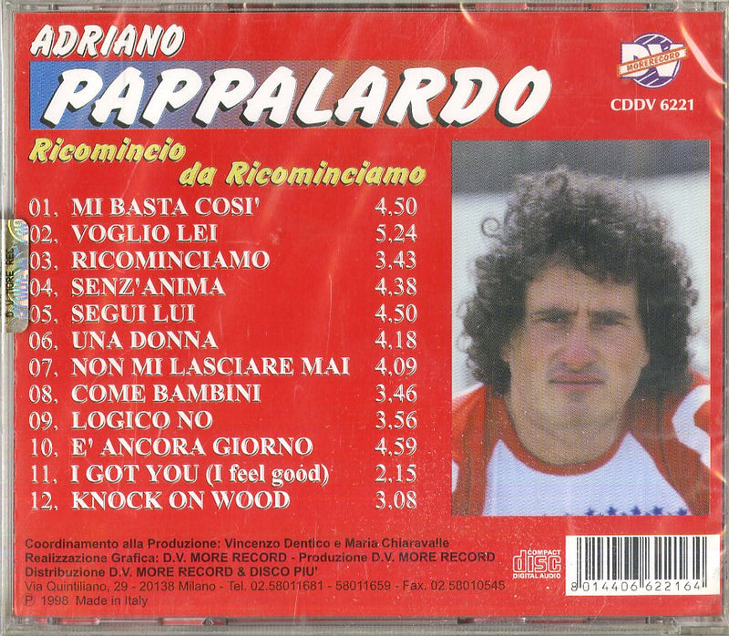 Pappalardo Adriano - Ricomincio Da Ricominciamo Cd 8014406622164