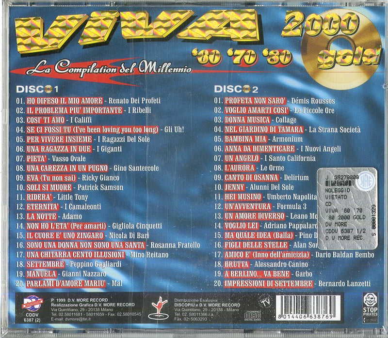 Compilation - Viva '60'70'80 2000 Gold Cd 8014406638769