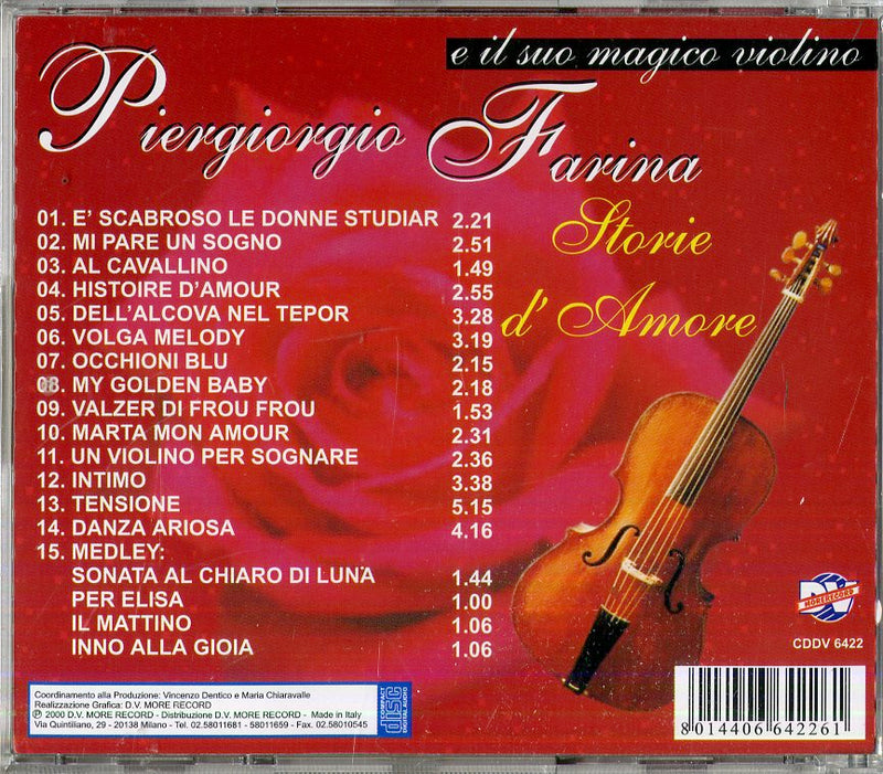 Farina Piergiorgio - Storie D'Amore (Orchestra) Cd 8014406642261