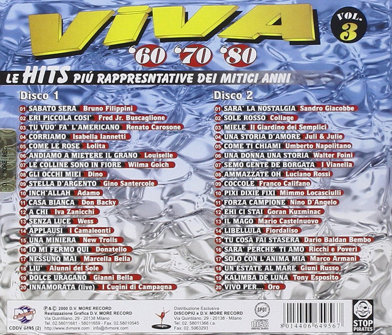 Compilation - Viva '60'70'80 Vol.3 Cd 8014406649567