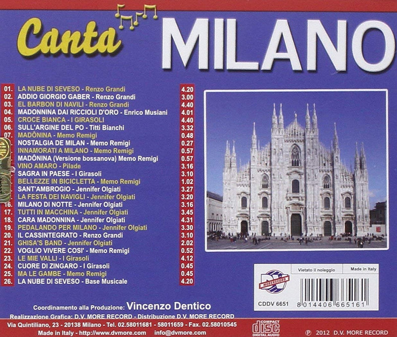 Compilation - Canta Milano Cd 8014406665161