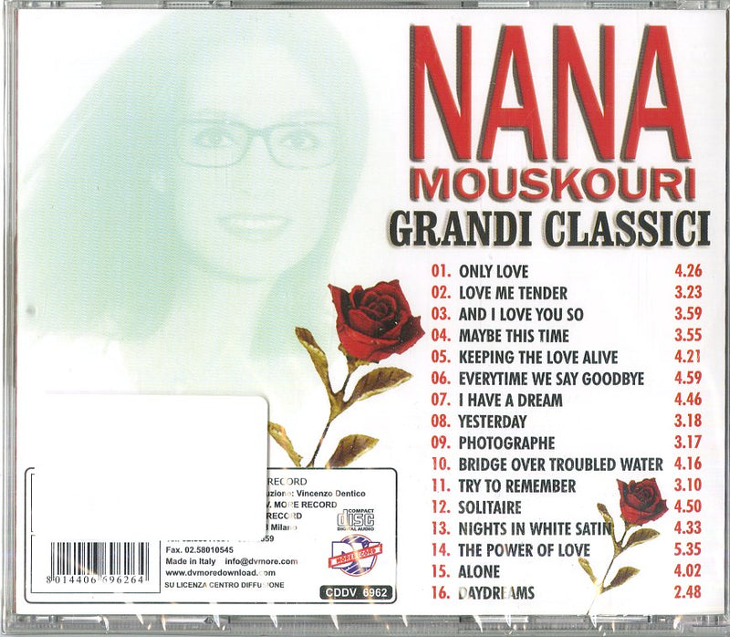 Mouskouri Nana - Grandi Classici Cd 8014406696264