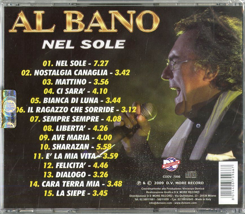 Al Bano - Nel Sole Cd 8014406709667