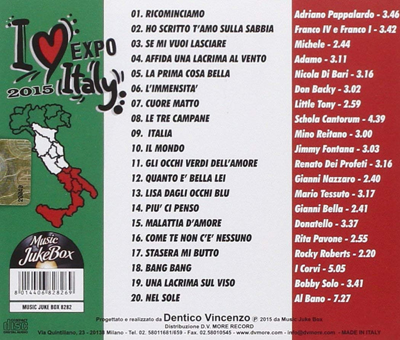 Compilation - I Love Expo Italy Cd 8014406828269