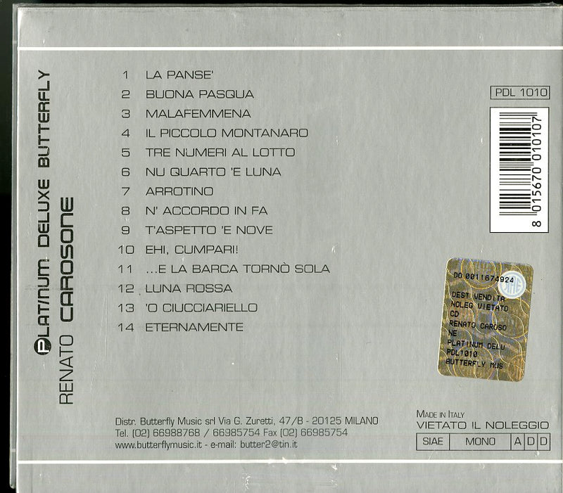 Carosone Renato - Renato Carosone Cd 8015670010107