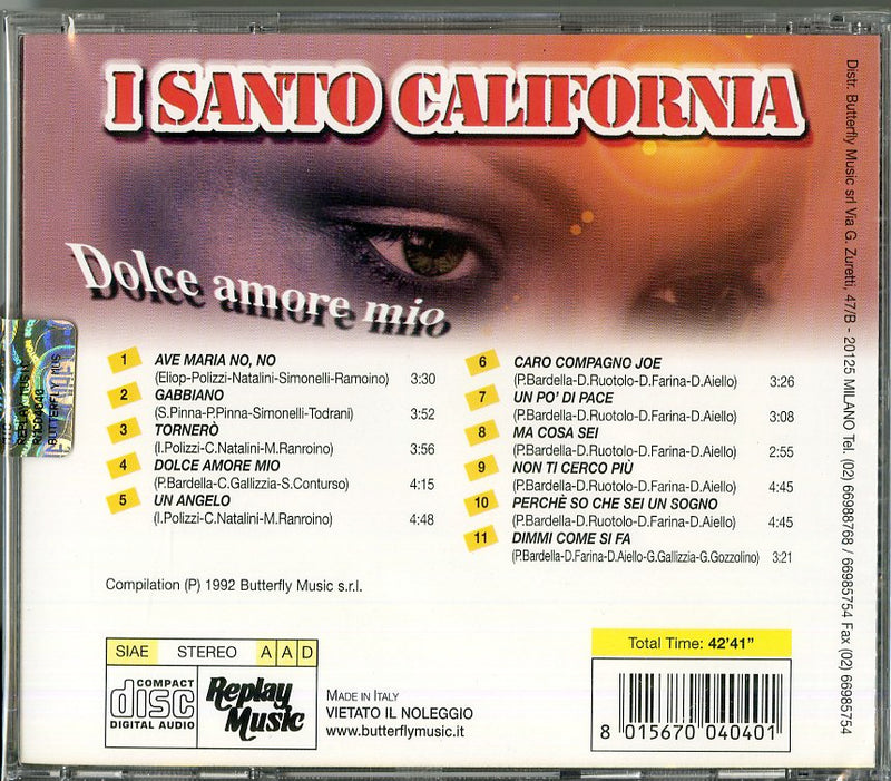 Santo California - Dolce Amore Mio Cd 8015670040401