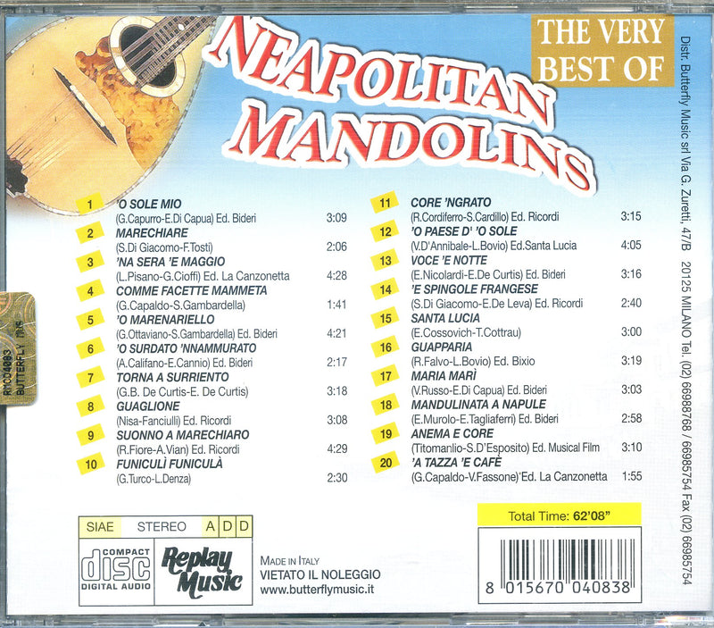 Compilation - The Very Best Of Neapolitan Mandolins Cd 8015670040838