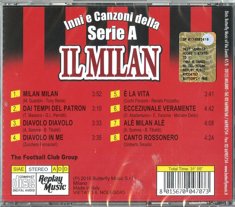 Compilation - Il Milan Inni E Canzoni Della Serie A Cd 8015670047073