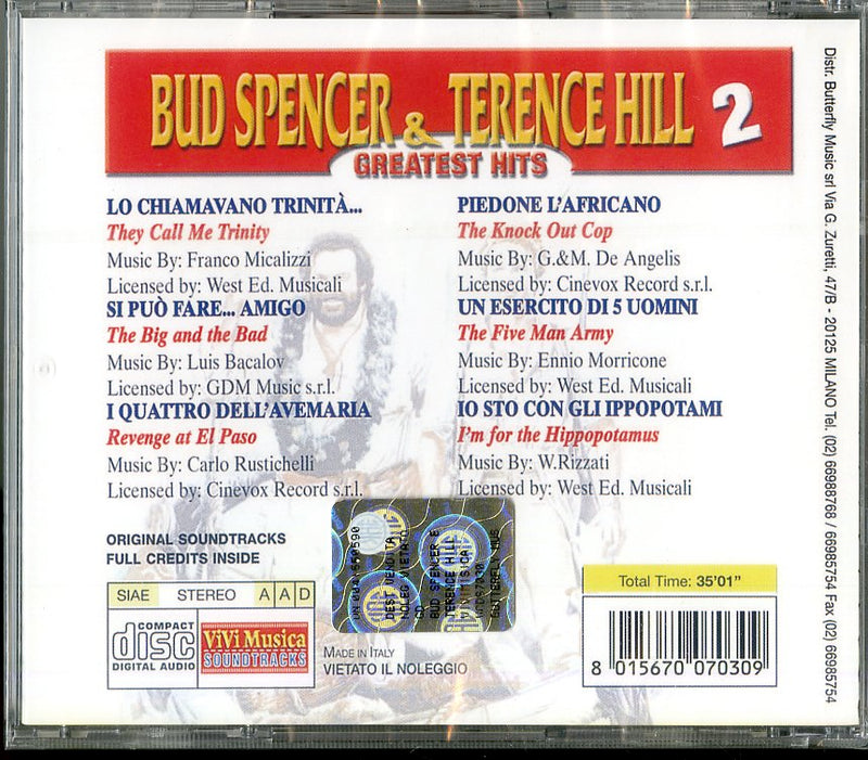 Compilation - Bud Spencer & Terence Hill Vol.2 Cd 8015670070309