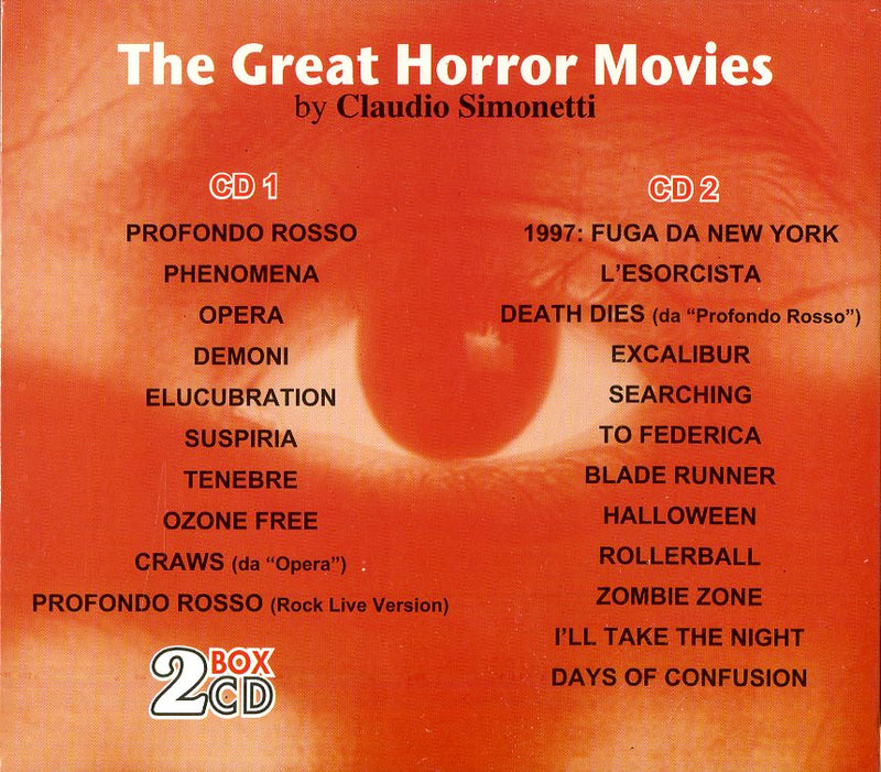 Simonetti Claudio - The Great Horror Movie By Simonetti Cd 8015670092158