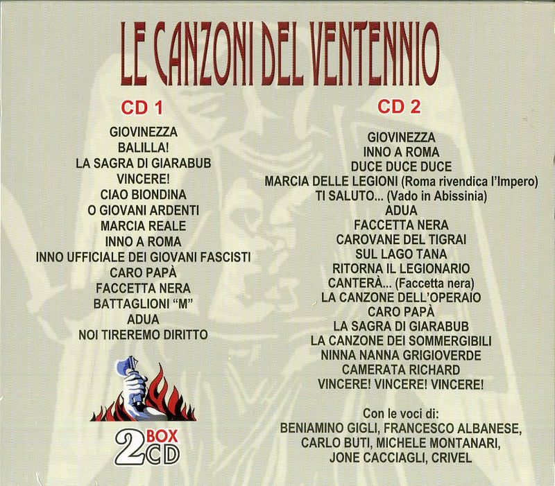 Compilation - Le Canzoni Del Ventennio Cd 8015670092615