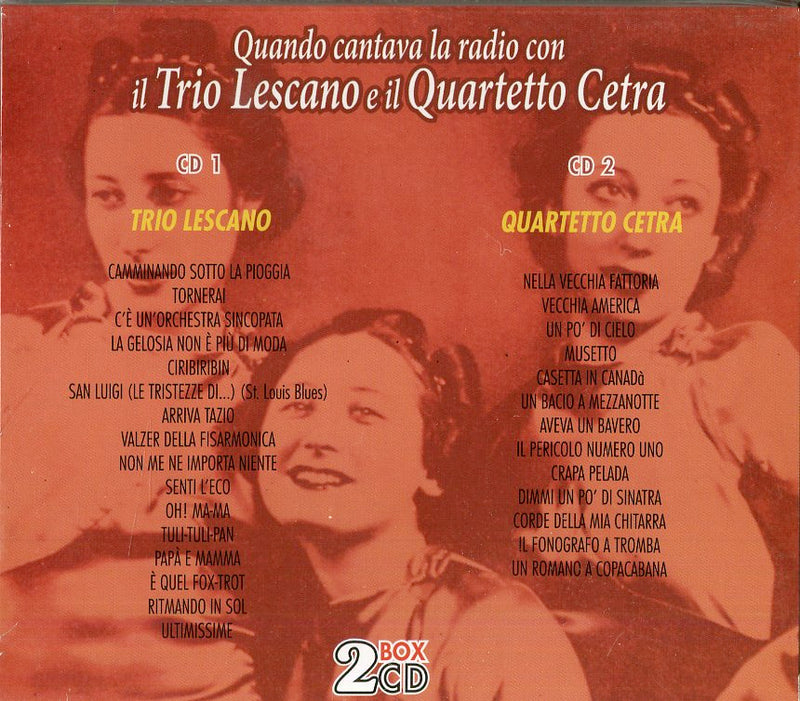 Trio Lescano E Quartetto Cetra - Trio Lescano E Quartetto Cetra Cd 8015670092721