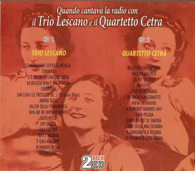 Trio Lescano E Quartetto Cetra - Trio Lescano E Quartetto Cetra Cd 8015670092721