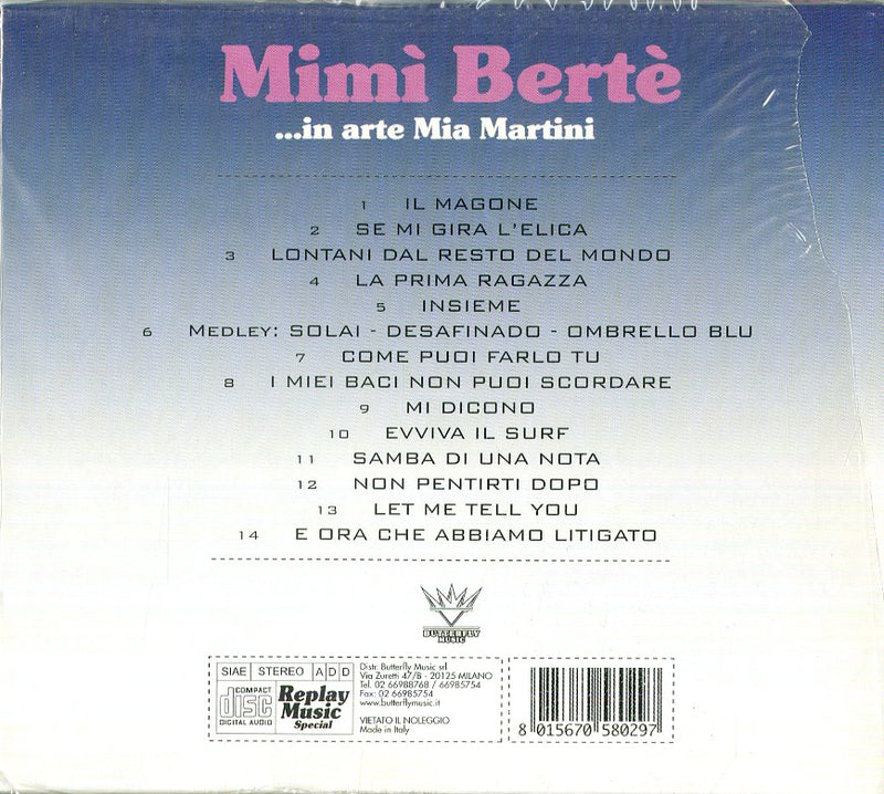 Martini Mia - Mimi' Berte'...In Arte Mia Martini Cd 8015670580297