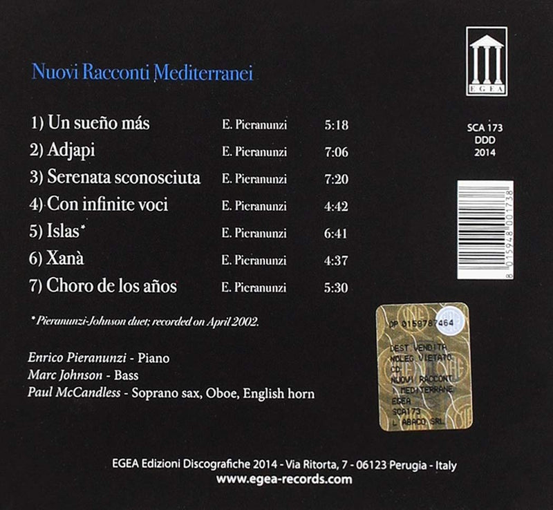 Pieranunzi Enrico - Nuovi Racconti Mediterranei Cd 8015948001738